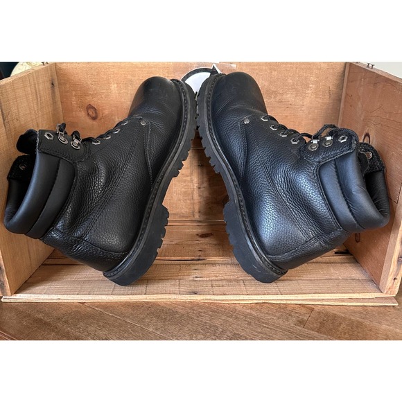 Men’s Dickies Black Steel Toe Work Boots 6 Inch Size 12 Slip Resistant - Picture 7 of 12